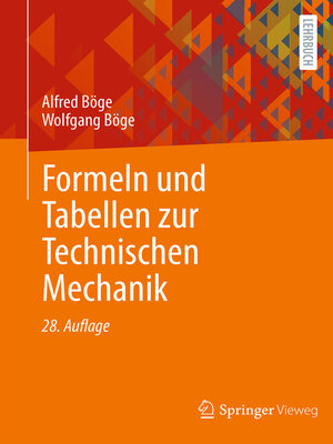 cover image of Formeln und Tabellen zur Technischen Mechanik